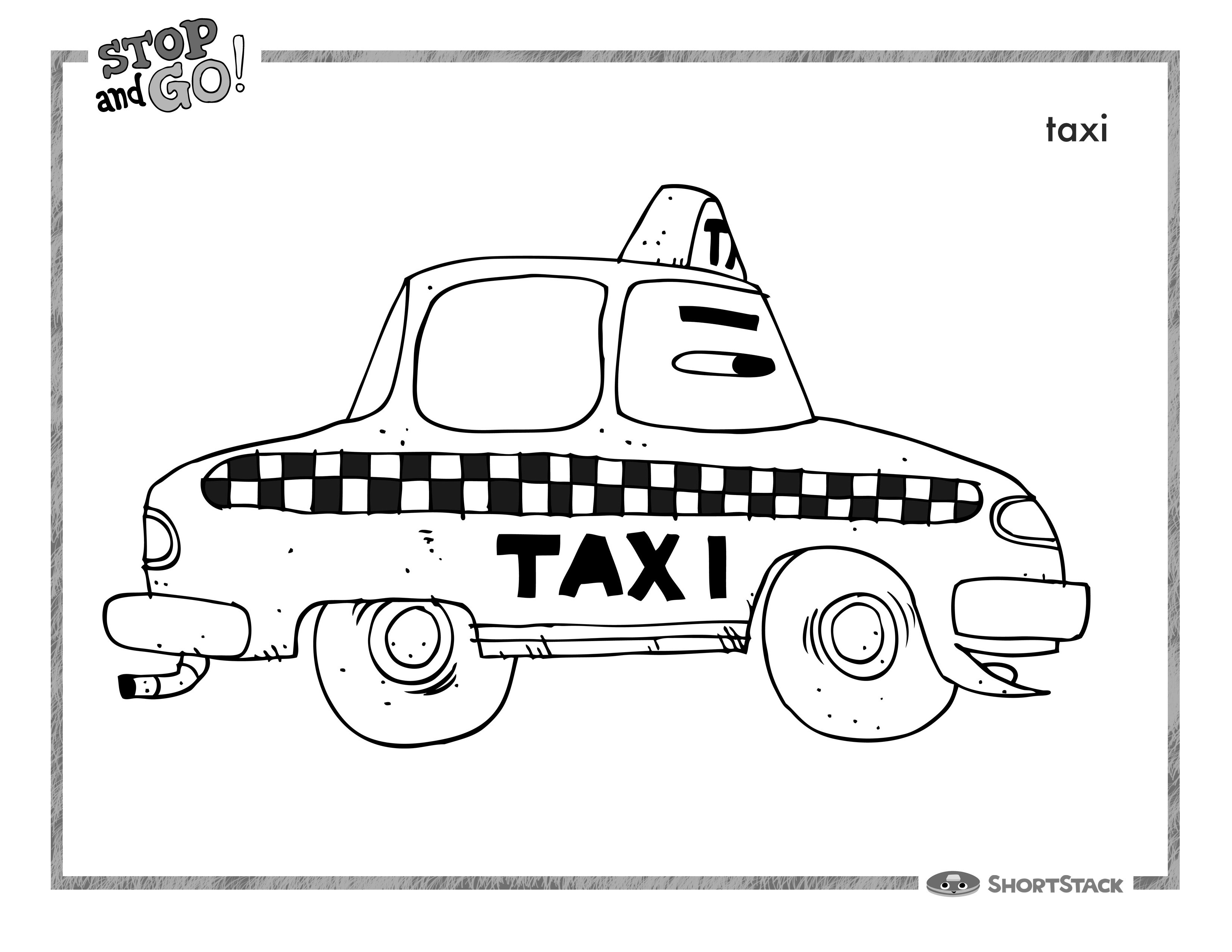 Image #18224 - Coloriage taxi gratuit