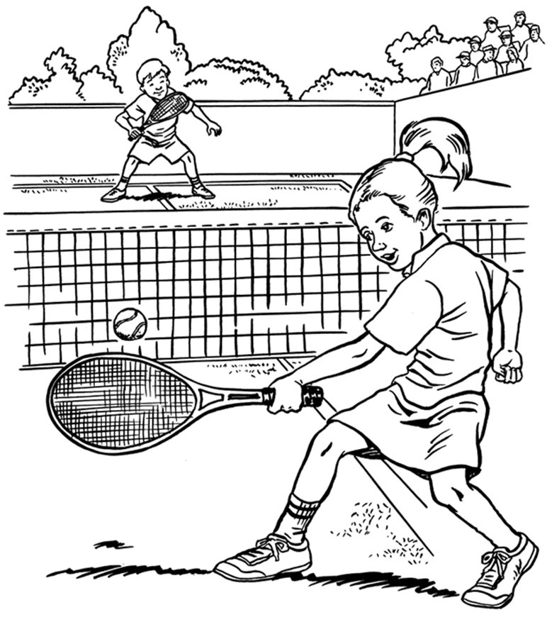 Image #17595 - Coloriage tennis gratuit