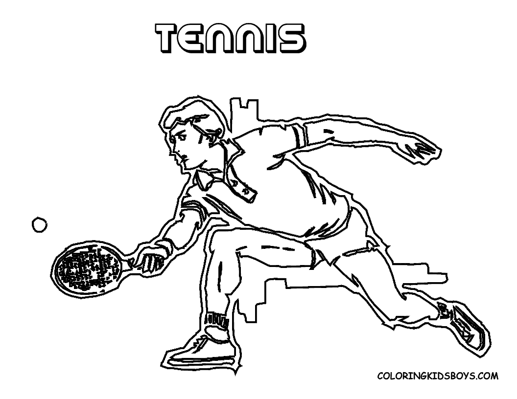 Image #17605 - Coloriage tennis gratuit