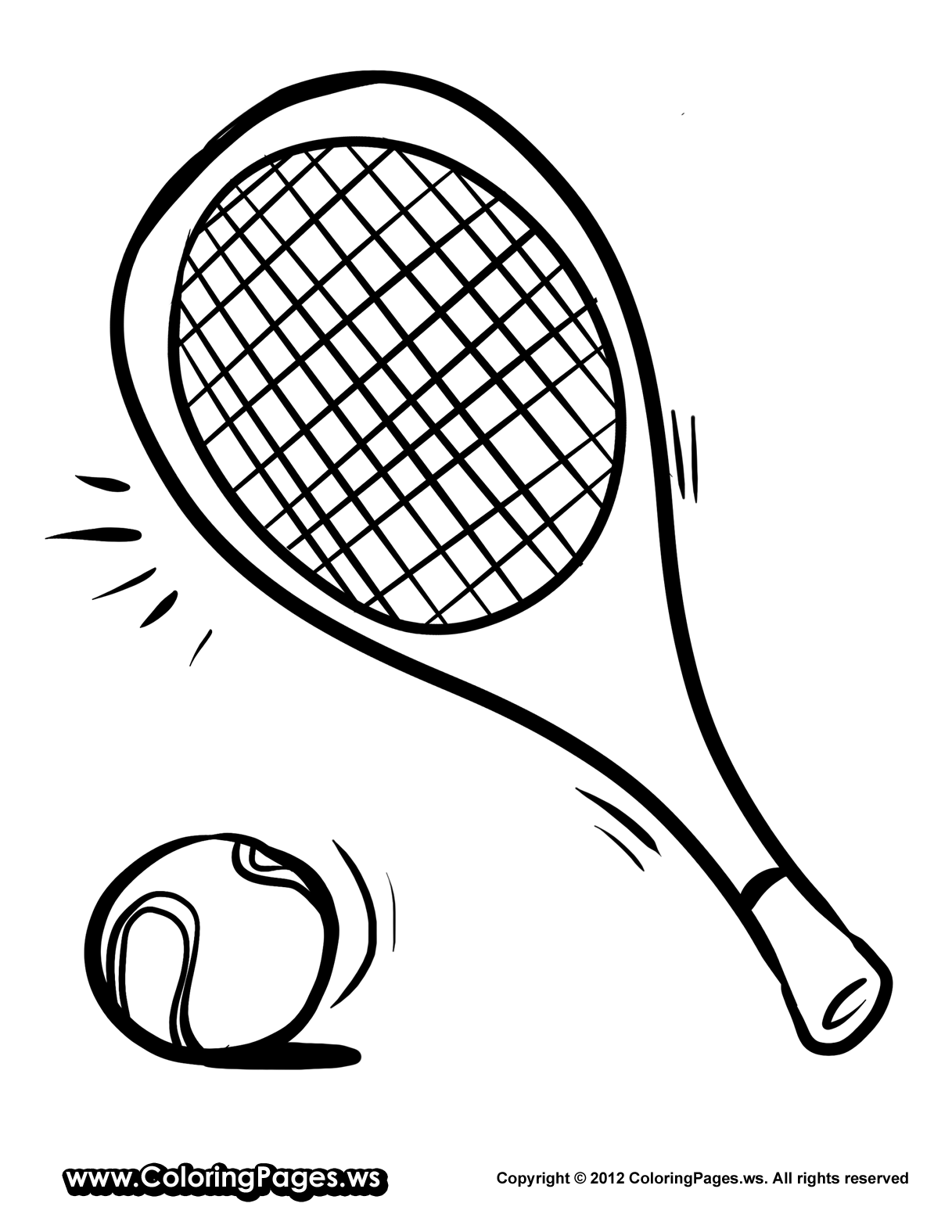 Image #17612 - Coloriage tennis gratuit