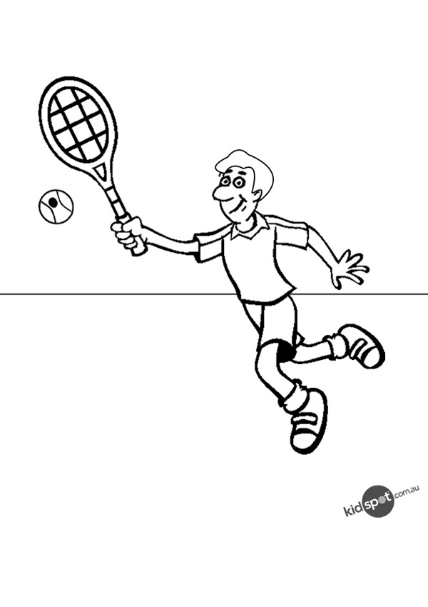 Image #17620 - Coloriage tennis gratuit