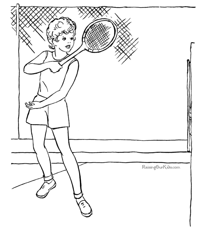 Image #17624 - Coloriage tennis gratuit