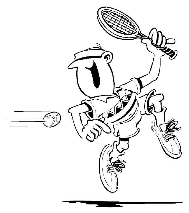 Image #17628 - Coloriage tennis gratuit