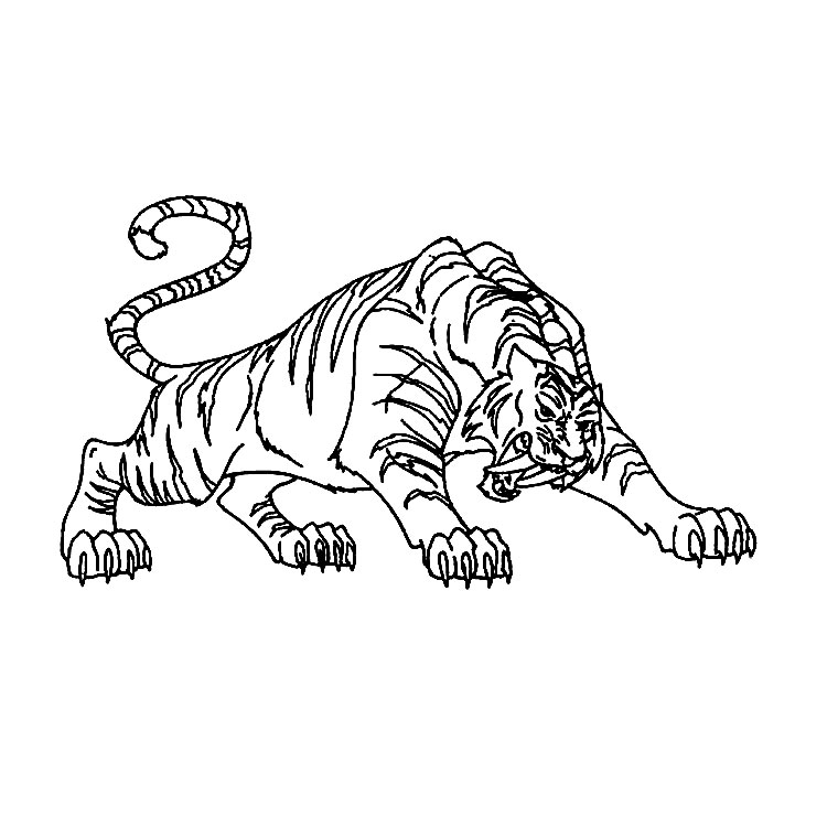 Coloriage de tigre