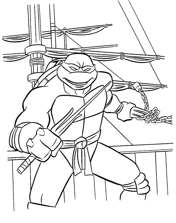 ninja turtles dessins à colorier