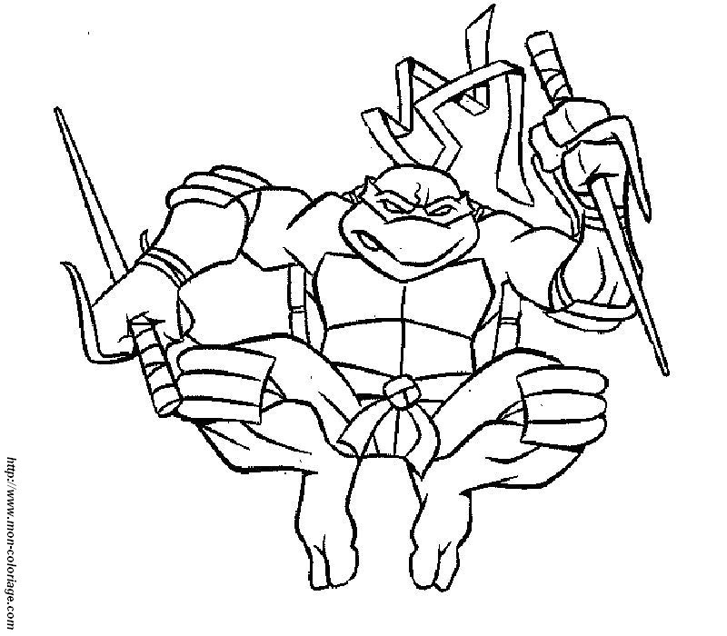 coloriage de tortue ninja, dessin à colorier