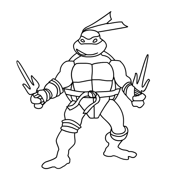 Coloriage A Imprimer Tortues Ninja Gratuit