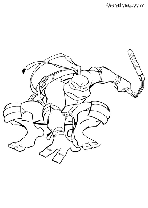 tortues ninja dessin à colorier 