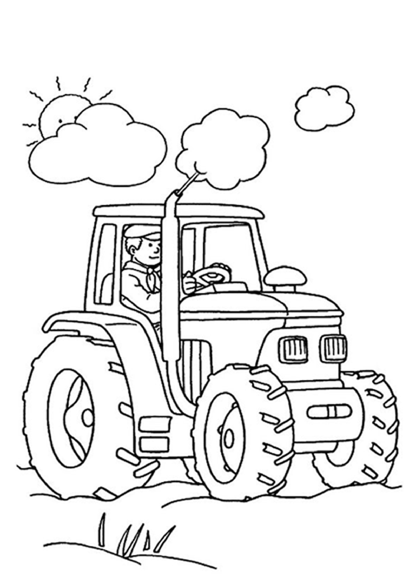Image #18228 - Coloriage tracteur gratuit