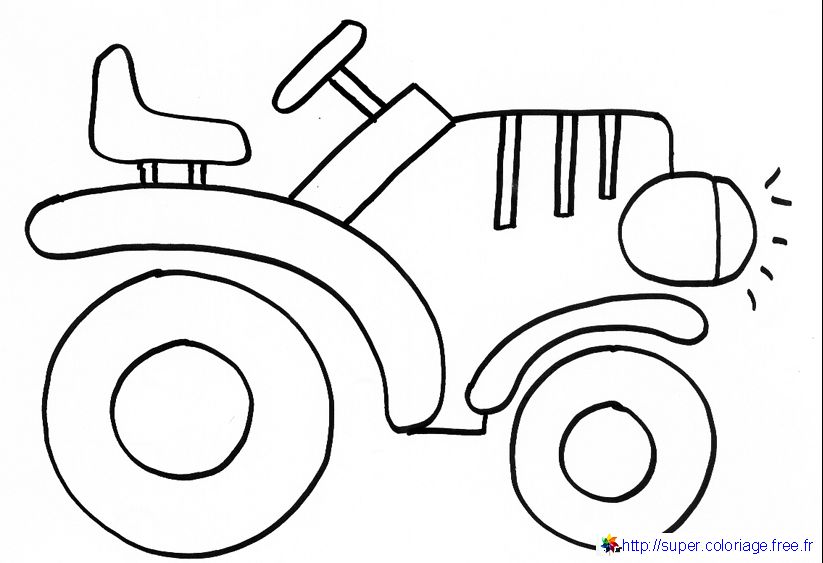 Image #18232 - Coloriage tracteur gratuit