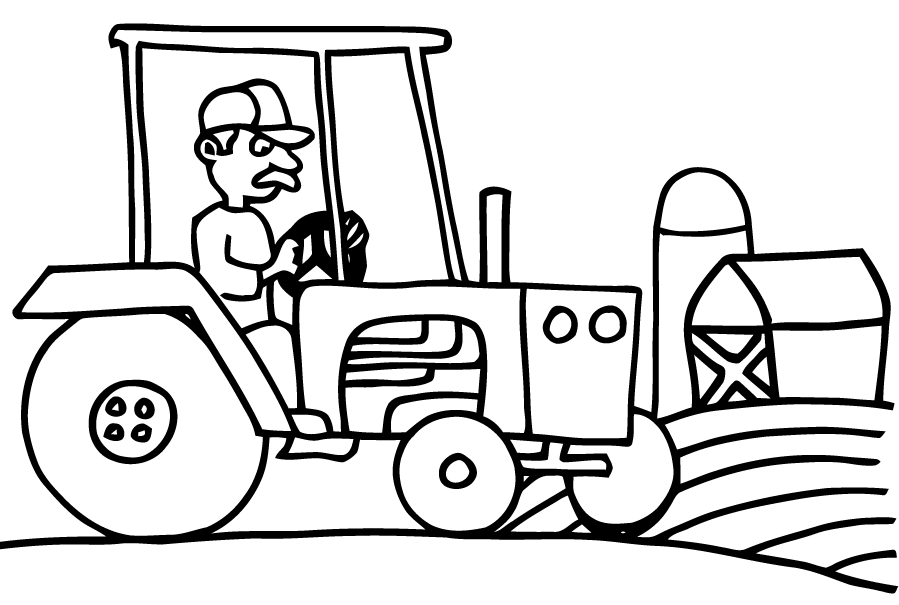 Image #18233 - Coloriage tracteur gratuit