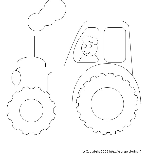 Image #18267 - Coloriage tracteur gratuit