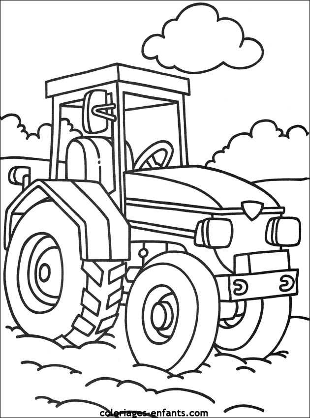 Image #18281 - Coloriage tracteur gratuit