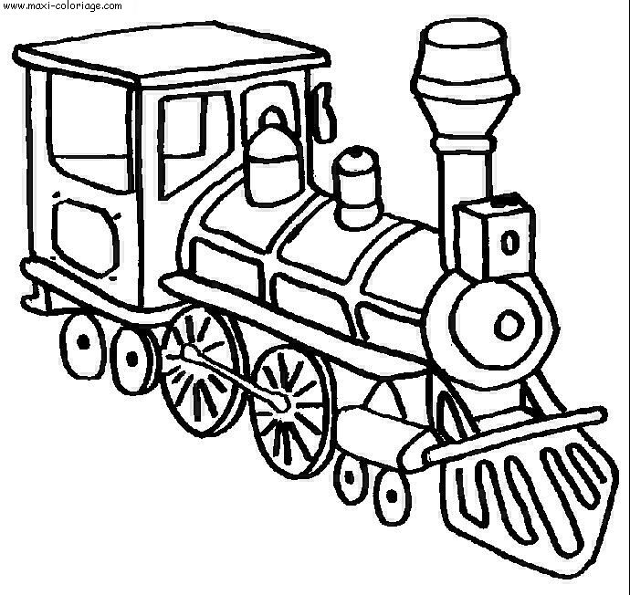Image #18323 - Coloriage train gratuit