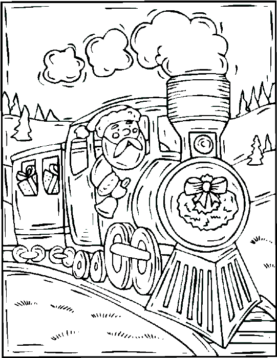 Image #18351 - Coloriage train gratuit