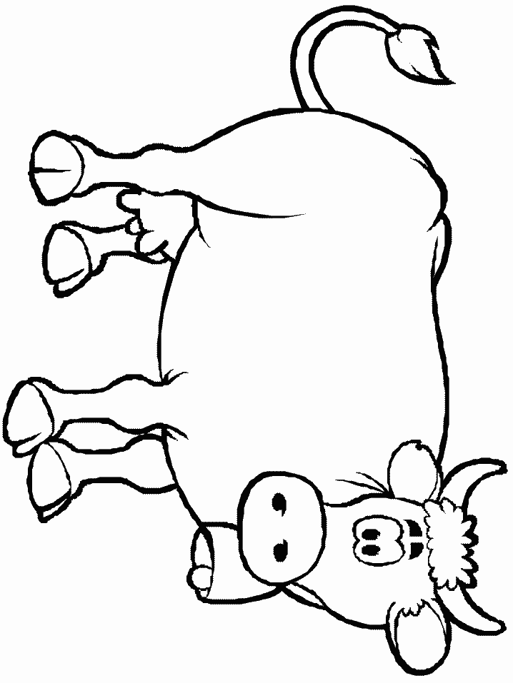 Dessin #13858 - dessin de vache pour imprimer et colorier