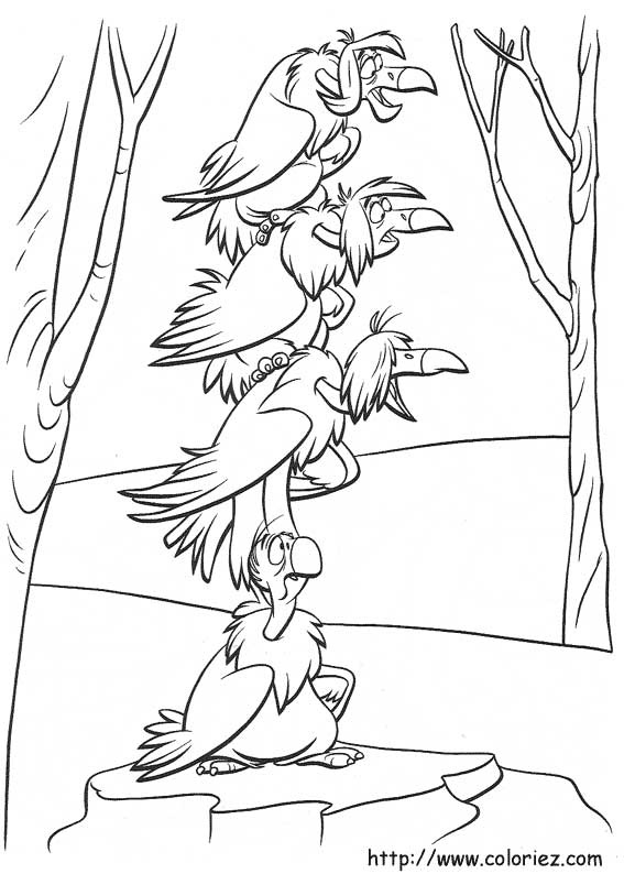 Dessin #13898 - Coloriage vautour gratuit a imprimer