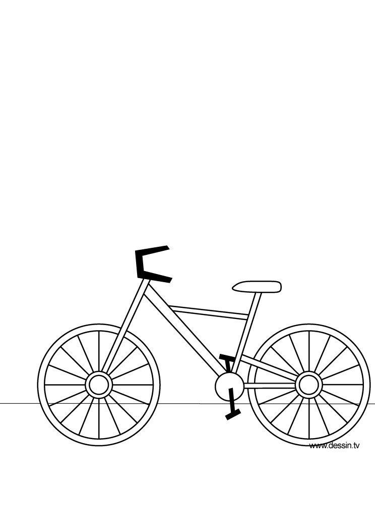 Dessin #16877 - coloriage vélo