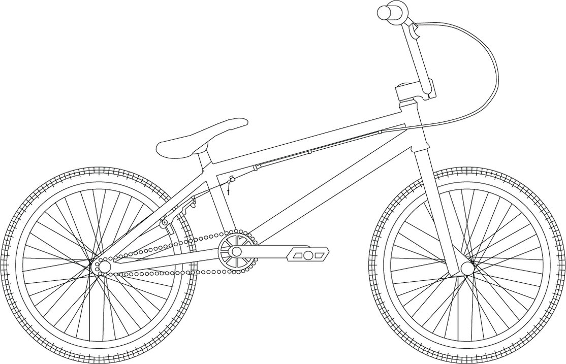 Dessin #16882 - Activité de coloriage vélo gratuit a imprimer et colorier