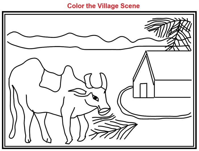 Image #22824 - Coloriage village gratuit