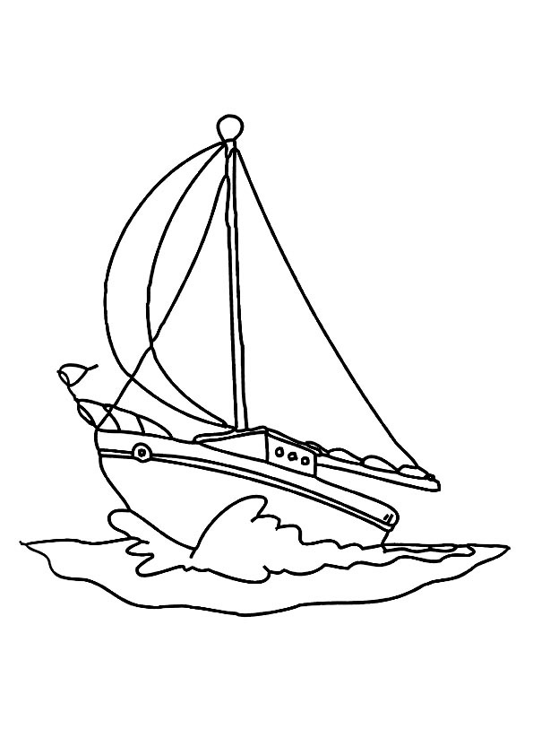 Dessin #16895 - coloriage de voilier gratuit à imprimer