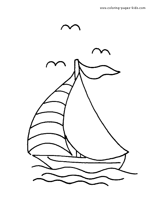 Dessin #16904 - Image de voilier a colorier