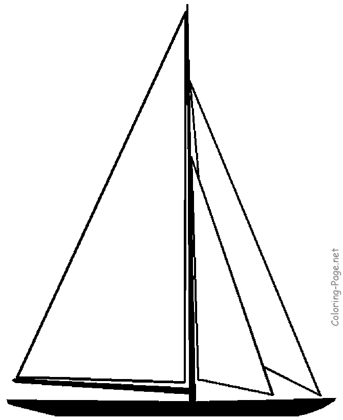 Dessin #16913 - Une Jolie image de voilier à colorier pour t'amuser