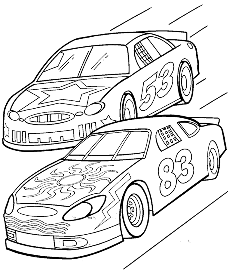 34 dessins de coloriage voiture de course à imprimer sur LaGuerche.com - Page 1