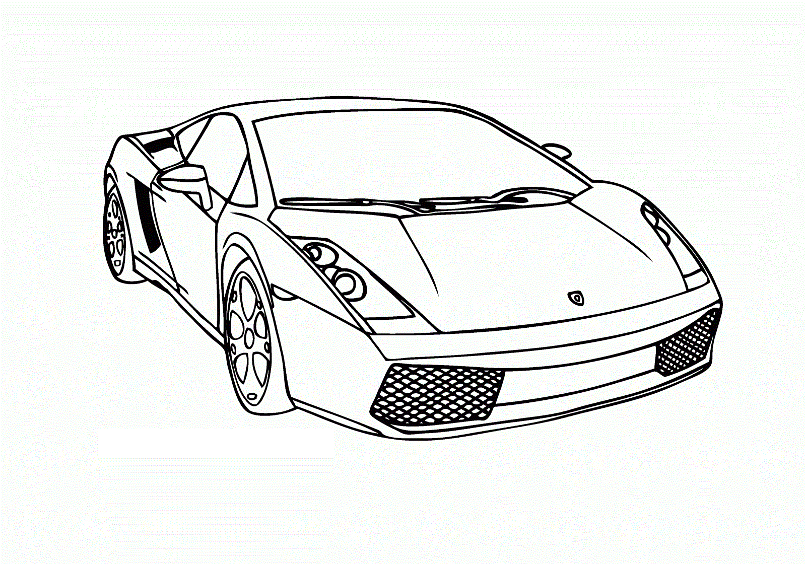 Dessin #16926 - un beau dessin de voiture de course à colorier et imprimer