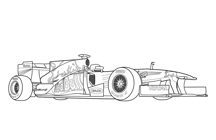 Dessin #16943 - dessin gratuit voiture de course a imprimer et colorier