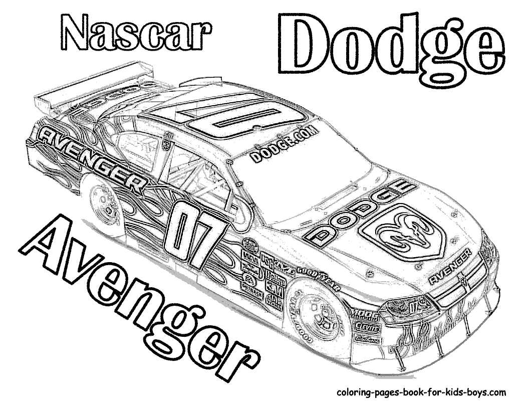 Dessin #16944 - image de voiture de course a colorier