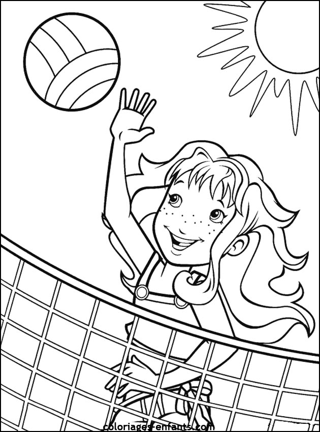 Image #17642 - Coloriage volleyball gratuit