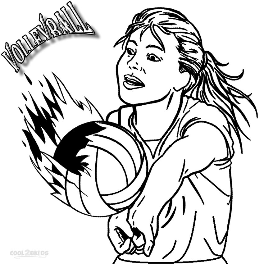 Image #17647 - Coloriage volleyball gratuit