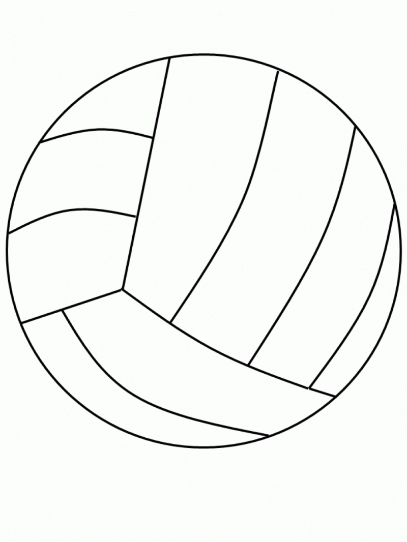 Image #17648 - Coloriage volleyball gratuit