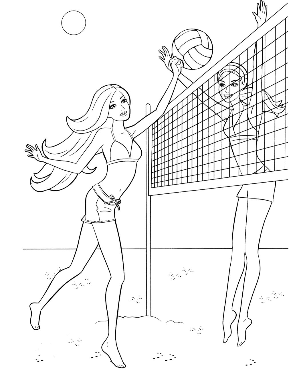 Image #17650 - Coloriage volleyball gratuit