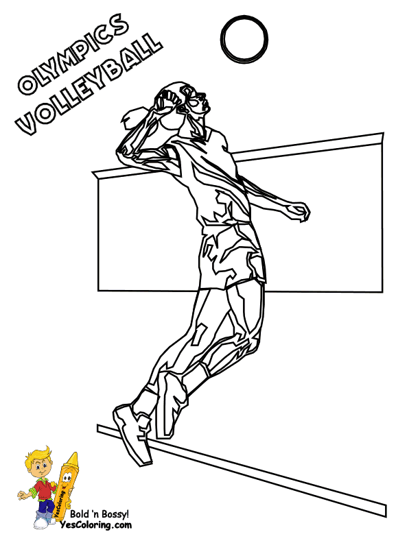 Image #17656 - Coloriage volleyball gratuit