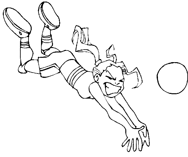 Image #17662 - Coloriage volleyball gratuit