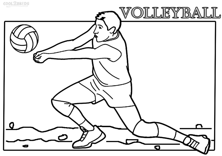 Image #17666 - Coloriage volleyball gratuit