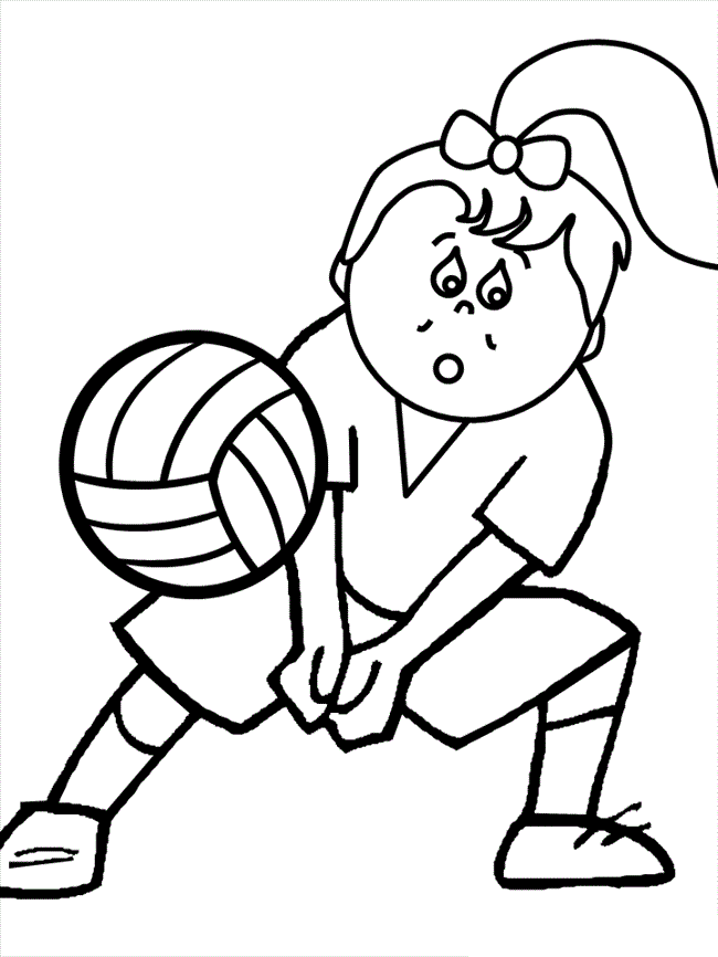 Image #17667 - Coloriage volleyball gratuit