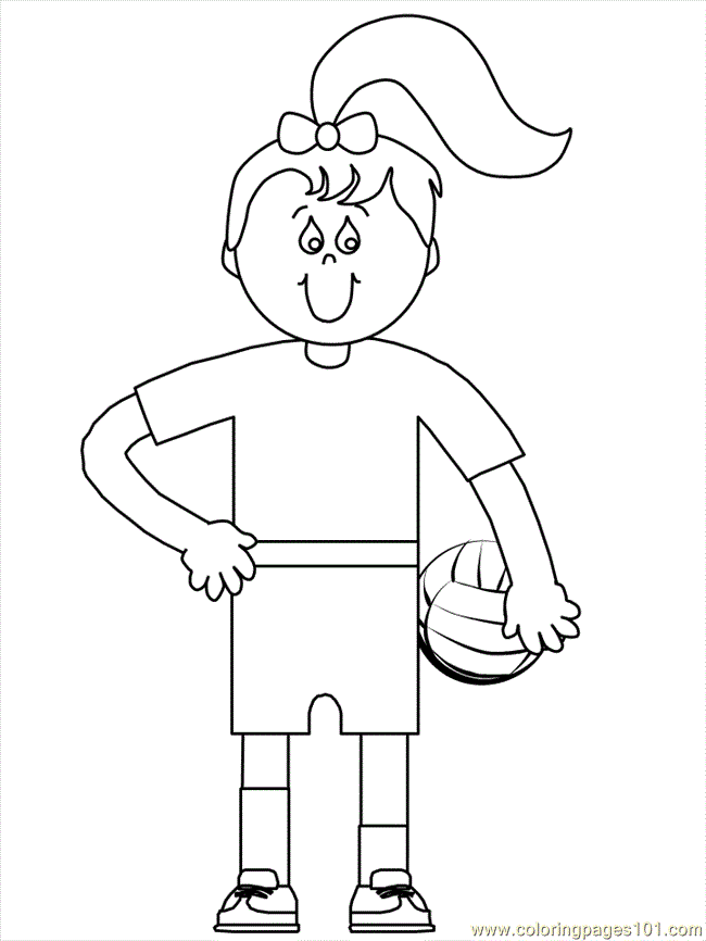 Image #17669 - Coloriage volleyball gratuit
