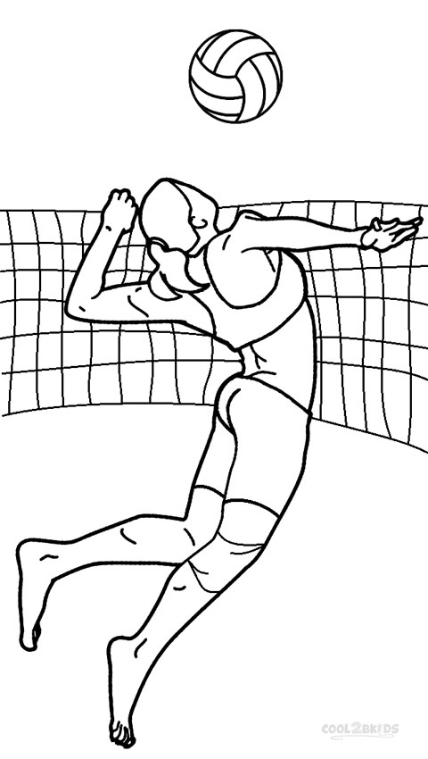 Image #17674 - Coloriage volleyball gratuit