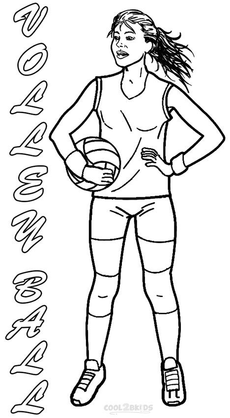 Image #17682 - Coloriage volleyball gratuit
