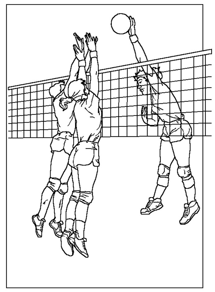 Image #17687 - Coloriage volleyball gratuit