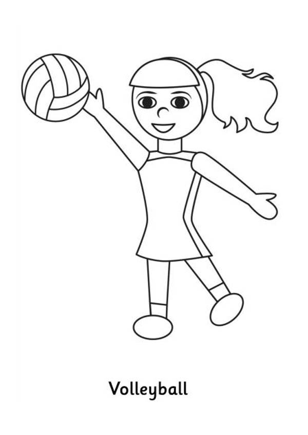 Image #17688 - Coloriage volleyball gratuit