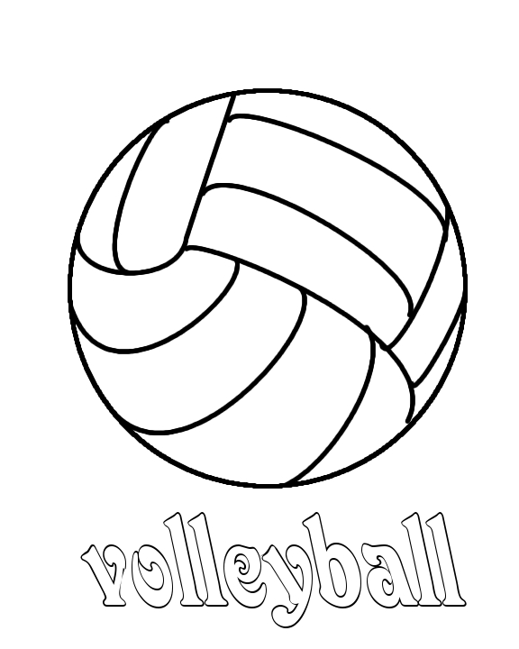 Image #17691 - Coloriage volleyball gratuit