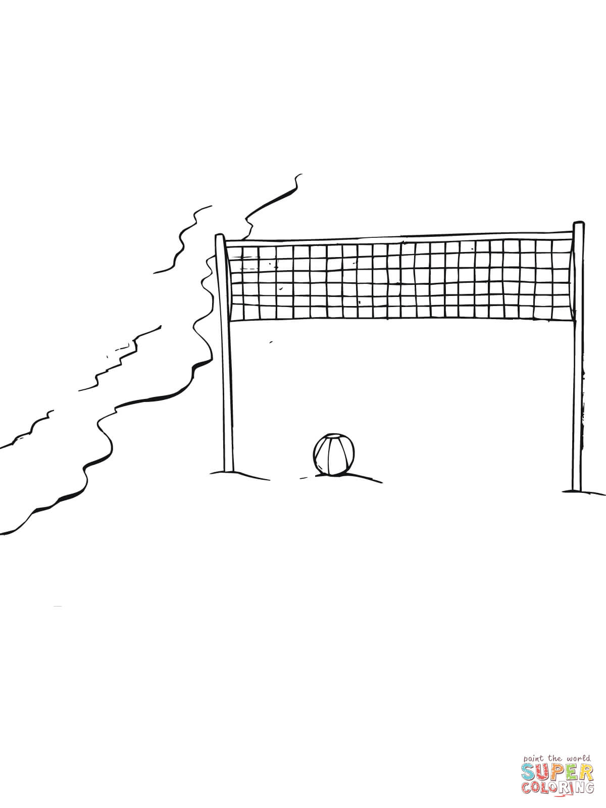 Image #17693 - Coloriage volleyball gratuit