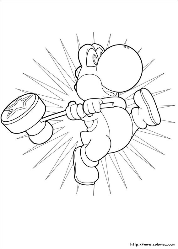 Coloriage yoshi a imprimer