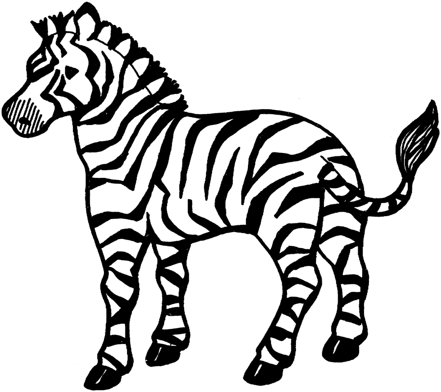 Dessin #13905 - Coloriage de zebre gratuit à imprimer