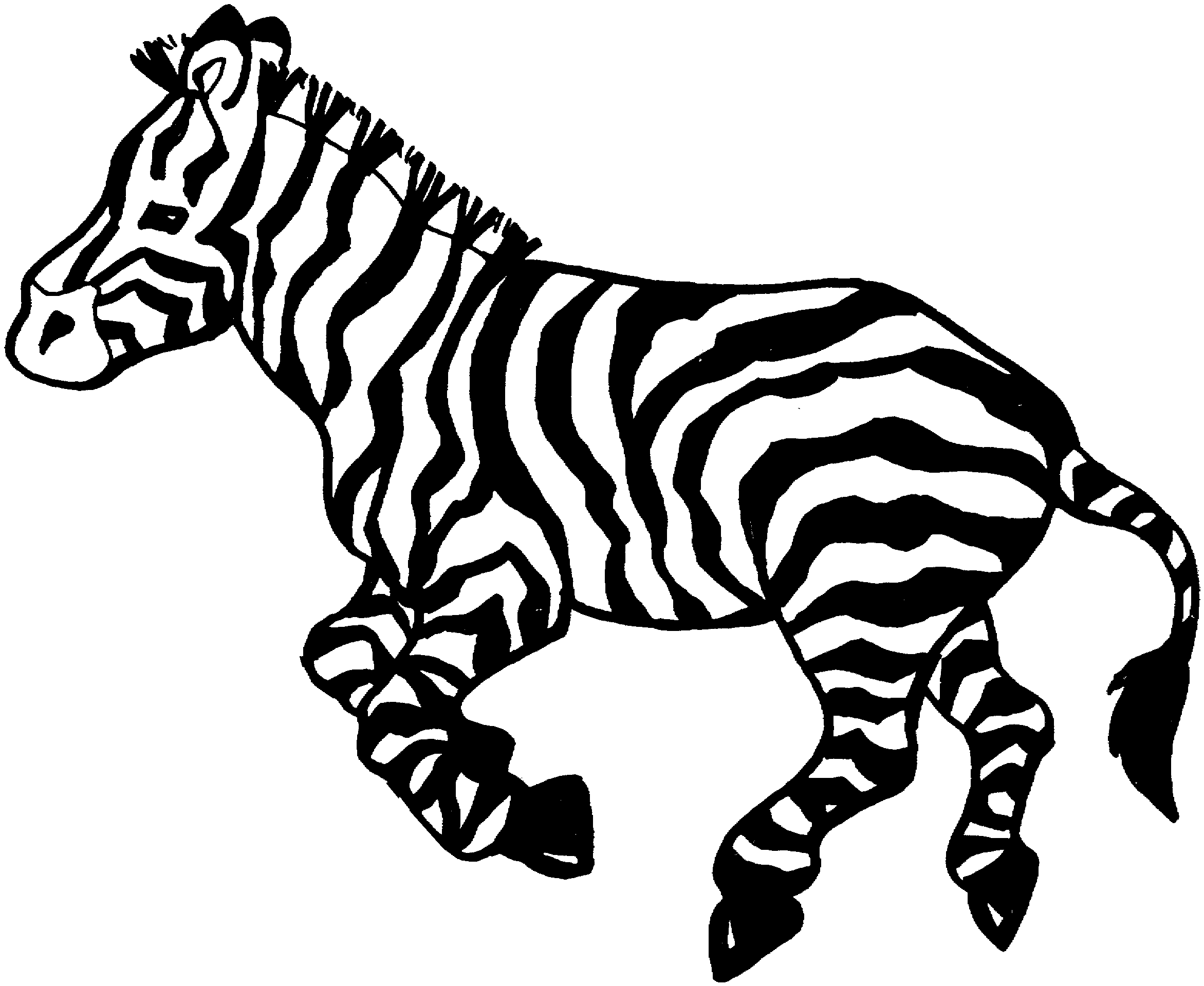 Dessin #13924 - Coloriage gratuit de zebre a imprimer