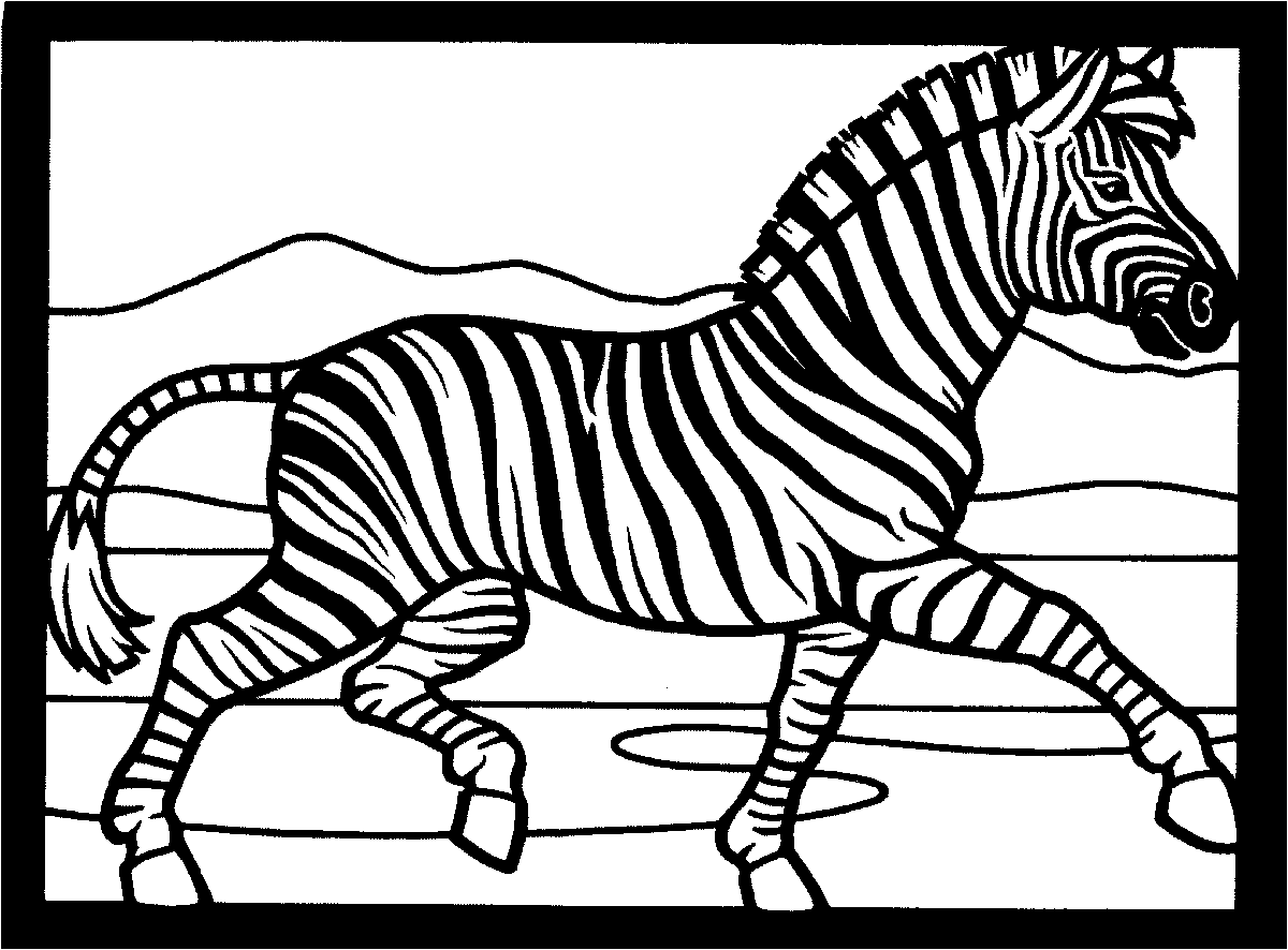 Dessin #13930 - image de zebre a colorier
